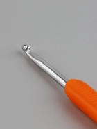 Крючок для вязания, двусторонний, с силиконовой ручкой, d=3/4 мм, 13.5 см, оранжевый - Фото 5