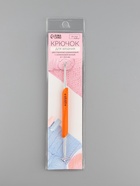 Крючок для вязания, двусторонний, с силиконовой ручкой, d=3/4 мм, 13.5 см, оранжевый - Фото 6