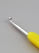 Крючок для вязания, двусторонний, с силиконовой ручкой, d=5/7 мм, 13.5 см, жёлтый - Фото 5