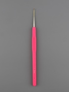 Крючок для вязания, с силиконовой ручкой, d=1 мм, 13 см, розовый - Фото 2