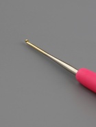 Крючок для вязания, с силиконовой ручкой, d=1 мм, 13 см, розовый - Фото 4