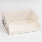 Коробка для кондитерских изделий с PVC-крышкой «Ветки», 25×22.5×10 см 7689860