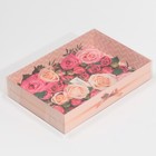 Кондитерская упаковка, коробка для макарун с PVC крышкой, «Цветы», 17 х 12 х 3 см - Фото 5
