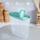 Набор ёмкостей для сыпучих продуктов, 3 шт: 0,9 л, 1,5 л, 2,1 л, цвет фисташковый 7943601