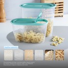 Набор ёмкостей для сыпучих продуктов, 3 шт: 0,9 л, 1,5 л, 2,1 л, цвет фисташковый 7943601