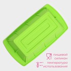 Форма для выпечки Доляна «Хлеб», силикон, 25.5×13.5×6 см, салатовая - Фото 2