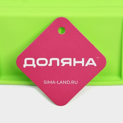 Форма для выпечки Доляна «Хлеб», силикон, 25.5×13.5×6 см, салатовая