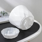 Горшок для цветов с поддоном Laurel, 1.3 л, d=14.5 см, h=12.5 см, пластиковый, белый - Фото 4