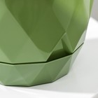 Горшок для цветов с поддоном Laurel, 1,3 л, d=14,5 см, h=12,5 см, цвет зелёный - Фото 4