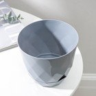 Горшок для цветов с поддоном Laurel, 1.3 л, d=14.5 см, h=12.5 см, пластиковый, серый - Фото 3