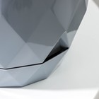 Горшок для цветов с поддоном Laurel, 2.3 л, d=17.5 см, h=15 см, пластиковый, серый - Фото 4