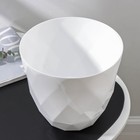 Горшок для цветов с поддоном Laurel, 4.5 л, d=22 см, h=19 см, пластиковый, белый - Фото 2