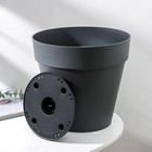 Кашпо для цветов со вставкой Tarragon, 7 л, d=25 см, h=23 см, серое - Фото 4