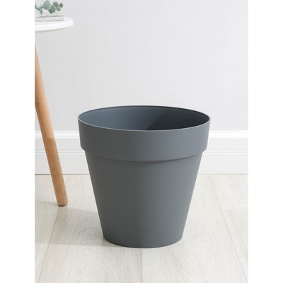 Кашпо для цветов со вставкой Tarragon, 10 л, d=28 см, h=26.2 см, серое