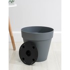 Кашпо для цветов со вставкой Tarragon, 10 л, d=28 см, h=26.2 см, серое - Фото 4