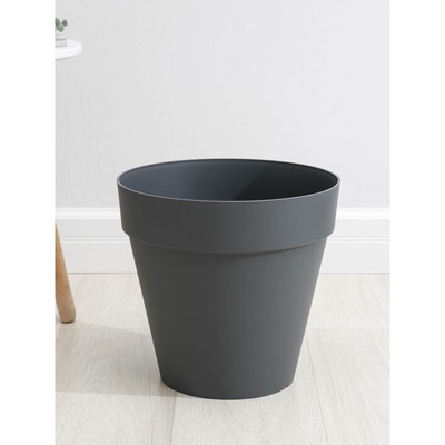 Кашпо для цветов со вставкой Tarragon, 14 л, d=31 см, h=28.8 см, серое