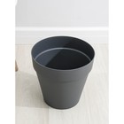 Кашпо для цветов со вставкой Tarragon, 14 л, d=31 см, h=28.8 см, серое - Фото 2