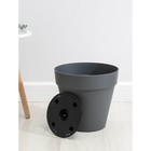 Кашпо для цветов со вставкой Tarragon, 14 л, d=31 см, h=28.8 см, серое - Фото 4