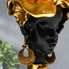 Фигурка-подставка для мелочей «Бюст. Девушка из Африки», полистоун, чёрный с золотом, 23×15×15 см - Фото 6