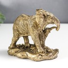 Фигурка полистоун «Слон со слонёнком», под золото, 9.5×7.5×11.5 см - фото 22635877