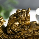 Нэцкэ бронза "Две жабы на жезле Жуи с шаром" 14х6х5 см 1201418 - Фото 7