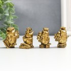 Сувенир полистоун под бронзу "Учёные совушки" набор 4 шт 3,8х1,5х3 см - фото 22576907