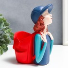 Сувенир полистоун подставка "Малышка с рюкзаком, в кепке" МИКС 14,7х9,5х7,7 см - фото 6626898