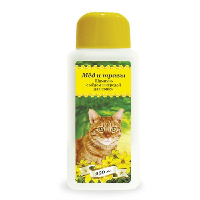Шампунь Pchelodar Professional "Мед и травы" для кошек с медом и чередой, 250 мл - Фото 1