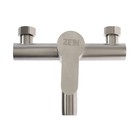 Смеситель для ванны ZEIN ZS5, короткий излив, с душевым набором, нержавеющая сталь, сатин - Фото 6