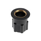 Смеситель для кухни ZEIN ZC2029, гибкий излив, кран-букса латунь 1/2", черный/хром - Фото 8