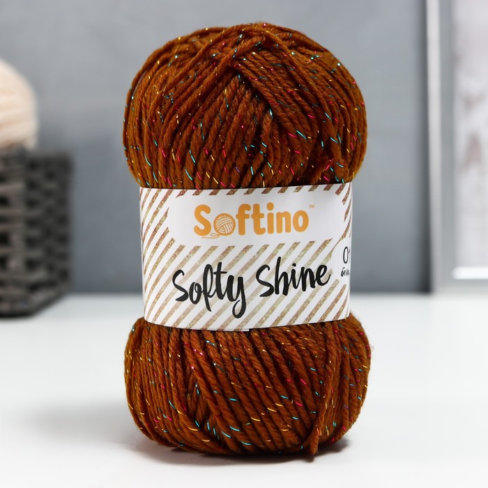 Пряжа 70% акрил, 30% шёлк "Softy Shine" 50 гр 85 м цвет 25 тёмная хвоя - Фото 1