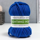 Пряжа трикотажная 100% хлопок "Лентино mini" 100 гр 40 м цвет 21 синий 7656223 - фото 9806529