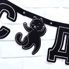 Гирлянда на люверсах с украшениями 5 шт. «С Днем рождения!», черно-белый, длина 246 см - Фото 4