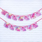 Гирлянда на ленте с местом под фото «Мой первый год», розовый, длина 300 см - фото 24287481