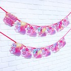 Гирлянда на ленте с местом под фото «Мой первый год», розовый, длина 300 см - фото 24287482