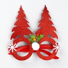 Очки карнавальные новогодние «Ёлочки», цвет красный 7755781