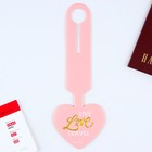Бирка на чемодан в виде сердца, розовая - Фото 3