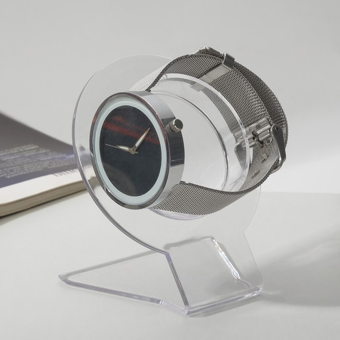 Подставка для часов, браслетов, цепочек «Круг», 4,4×5,1×6,2 см, цвет прозрачный - фото 1911755495