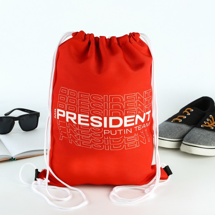 Мешок для обуви Mr.President, цвет красный, 41 х 31 см - Фото 1