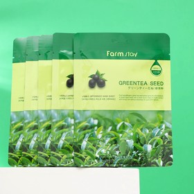 Набор масок для лица Farmstay, с экстрактом семян зеленого чая, 5 шт.