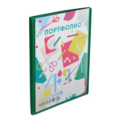 Папка-портфолио пластиковая А4, Calligrata «Лицей», 20 файлов