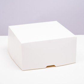 Коробка под бенто-торт, белая, 20,5 х 20,5 х 10 см (комплект 5 шт)
