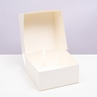 Коробка под бенто-торт, белая, 20,5 х 20,5 х 10 см - Фото 2
