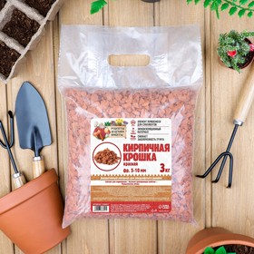 Кирпичная крошка "Рецепты дедушки Никиты", красный цв, фр 5-10, 3 кг ...