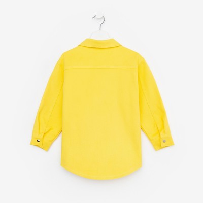 Рубашка для девочки джинсовая KAFTAN, жёлтая, размер 30 (98-104 см)