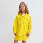 Рубашка для девочки джинсовая KAFTAN, размер 30 (98-104 см), цвет жёлтый - Фото 4