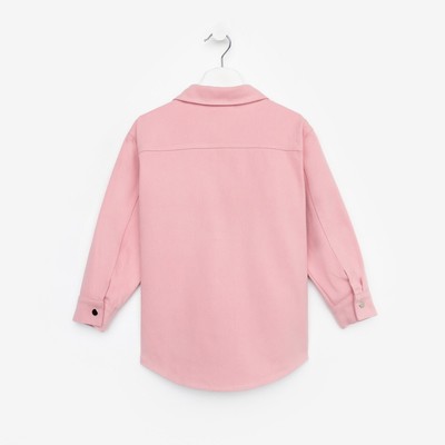 Рубашка для девочки джинсовая KAFTAN, размер 34 (122-128 см), розовая