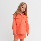 Рубашка для девочки джинсовая KAFTAN, размер 30 (98-104 см), цвет оранжевый - фото 26074732