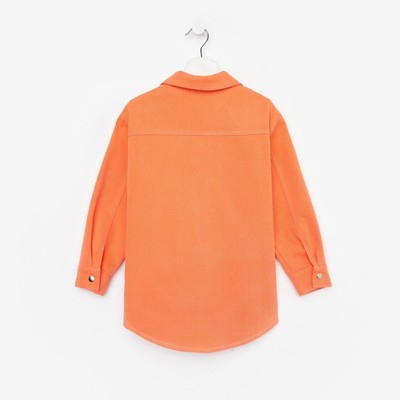 Рубашка для девочки джинсовая KAFTAN, оранжевая, размер 32 (110-116 см)