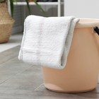 Тряпка для мытья пола Доляна, вискоза-ХПП, с оверлоком, 50×80 см, плотность 220 г/м², белая - Фото 1